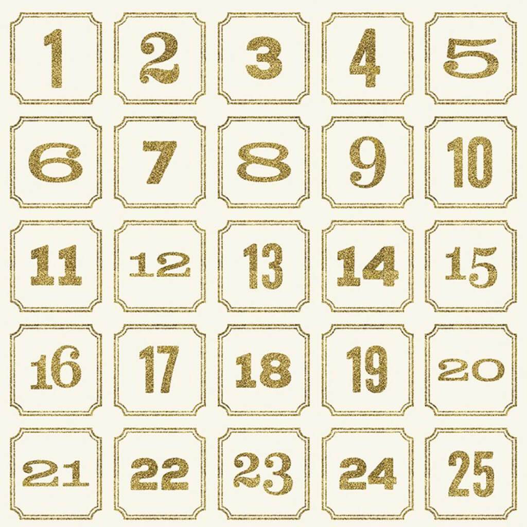 CARDSTOCK GLITTER ACCENTS CHRISTMAS MAGIC COUNTDOWN 