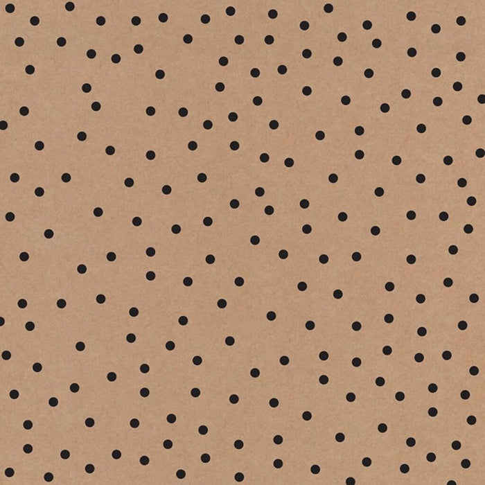 KRAFT PAPER BLACK DOTS 12IN X 12IN 