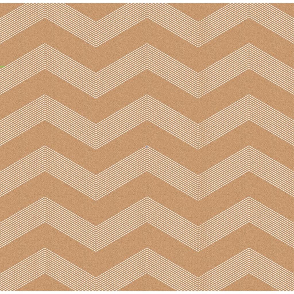 KRAFT PAPER WHITE CHEVRON 12IN X 12IN 