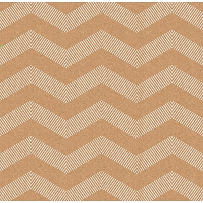 KRAFT PAPER WHITE CHEVRON 12IN X 12IN 