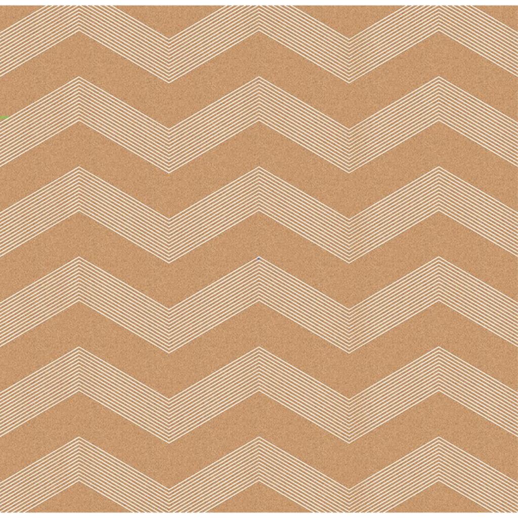 KRAFT PAPER WHITE CHEVRON 12IN X 12IN 