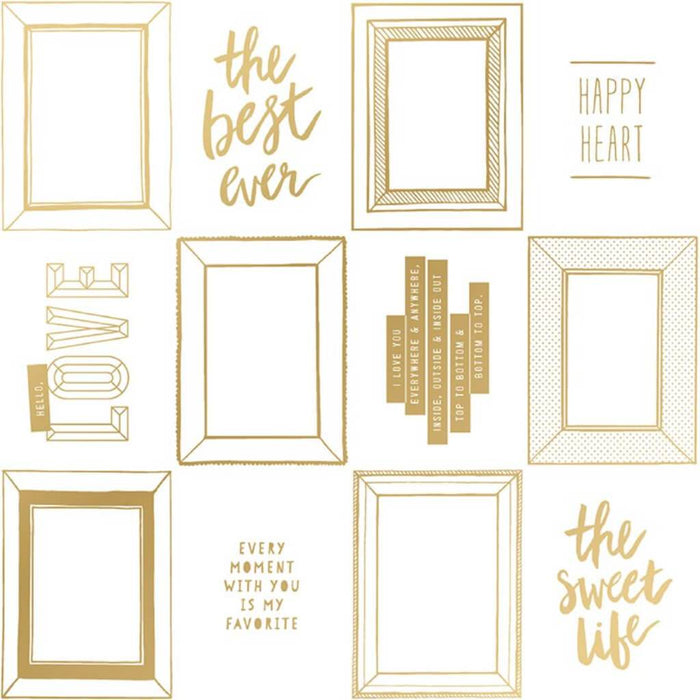 ACETATE PAPER WITH FOIL ACCENTS GOLDEN 12IN X 12IN 
