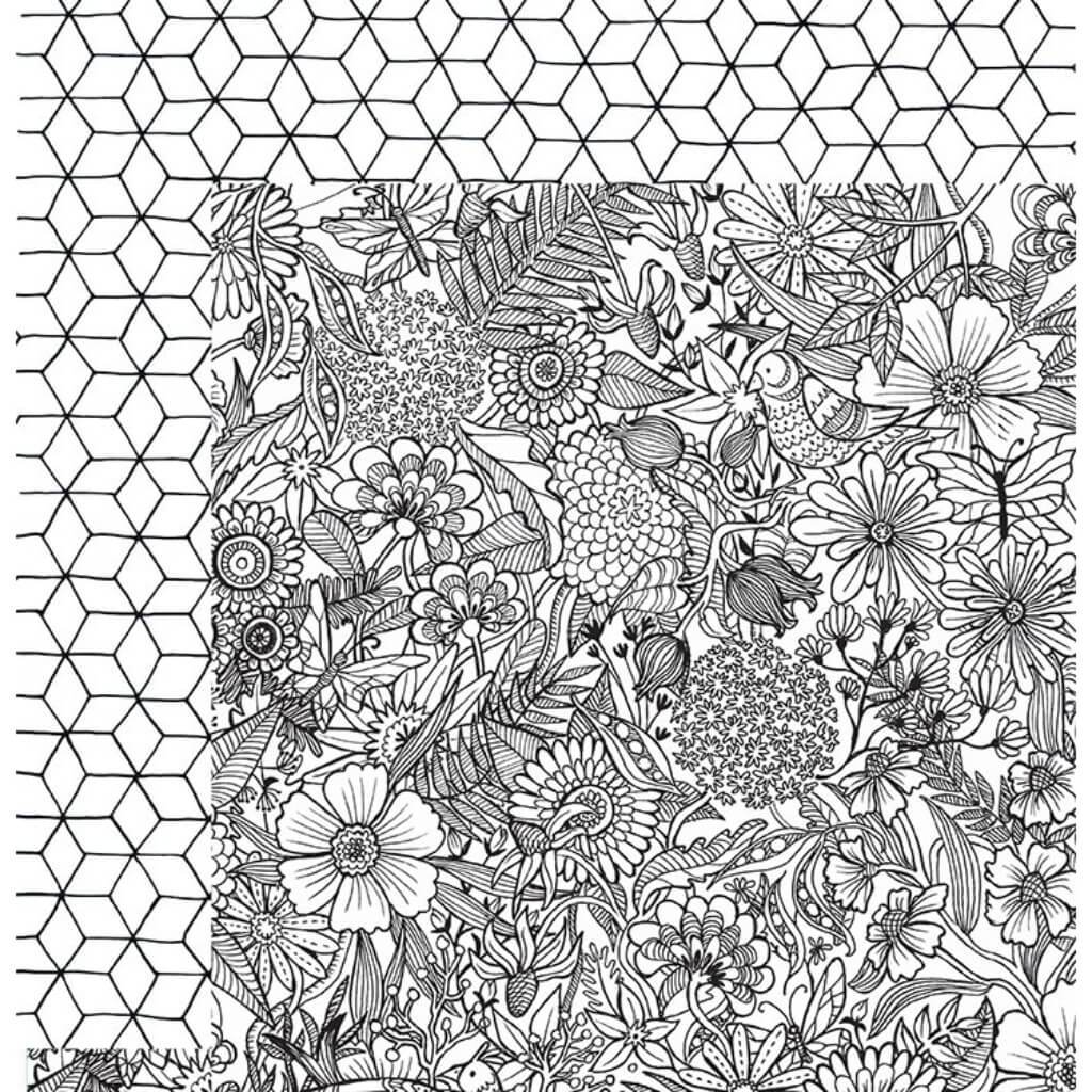 CARDSTOCK COLORING COLLECTION FLORAL 12IN X 12IN 