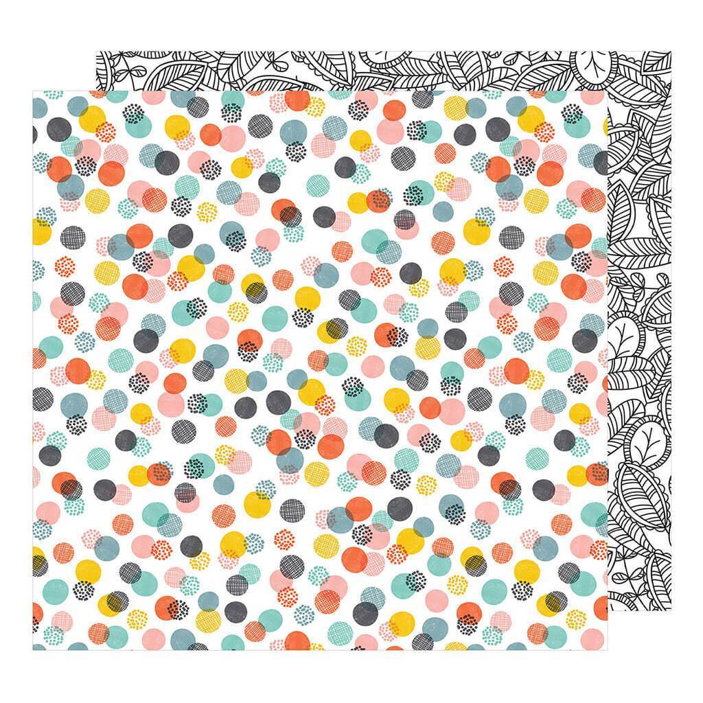 Crazy Fun Polka Dot Double Sided Cardstock 12in x 12in