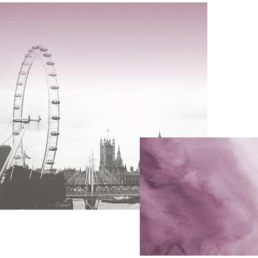 CARDSTOCK DOUBLE SIDED LONDON CALLING 12IN X 12IN 