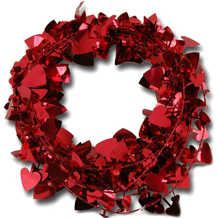 Heart Garland 25' Red 