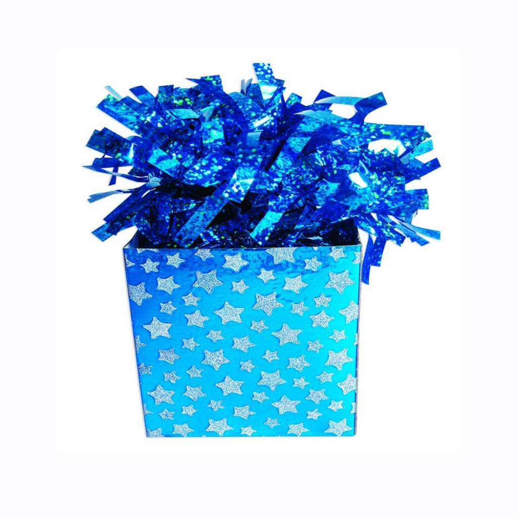 BOX BALLOON WEIGHT BLUE STAR 