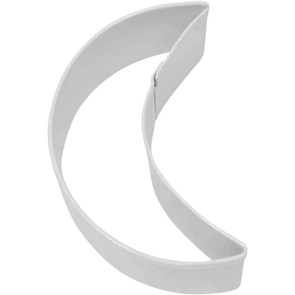 Crescent Moon White Cookie Cutter, 3in