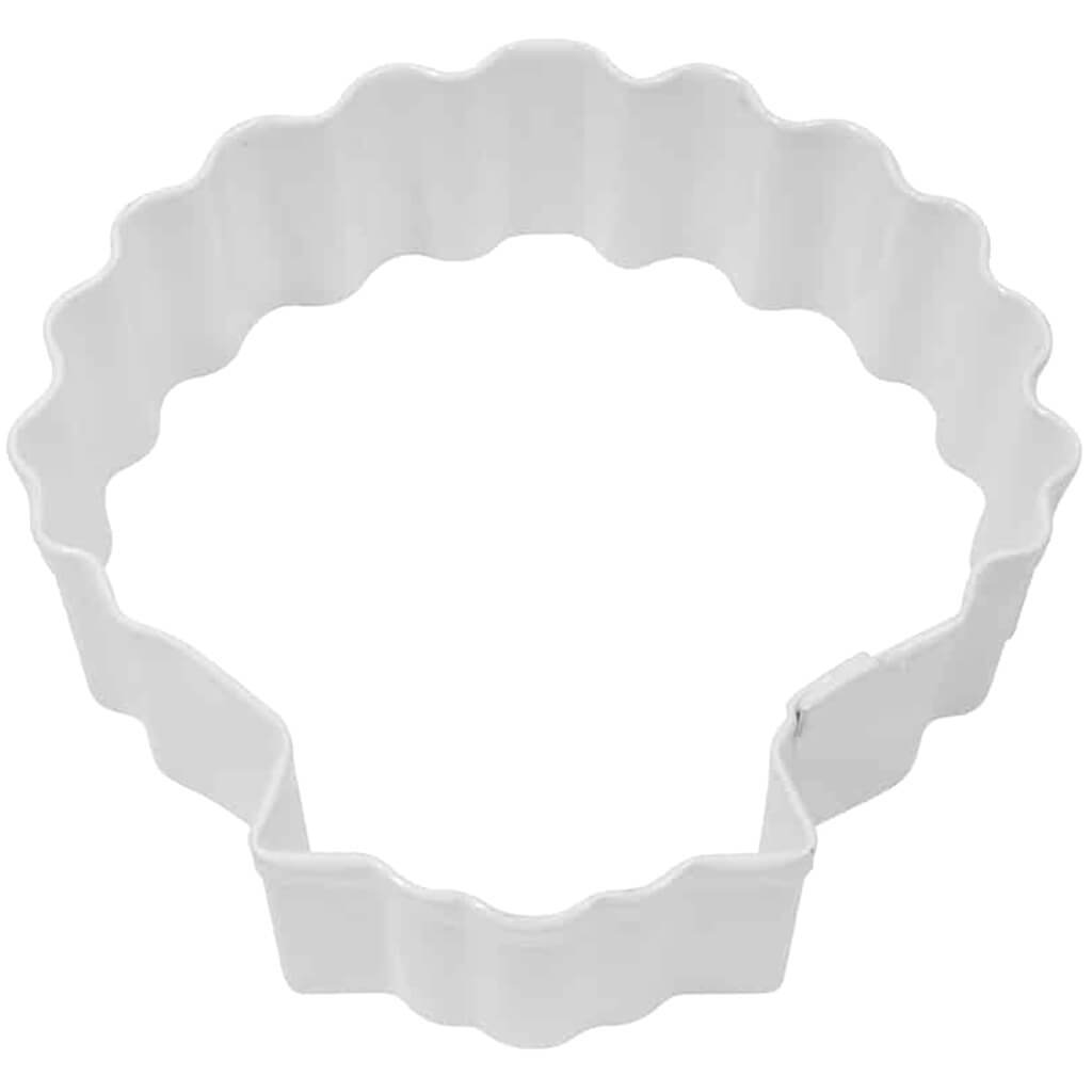 White Sea Shell Cookie Cutter, 3in