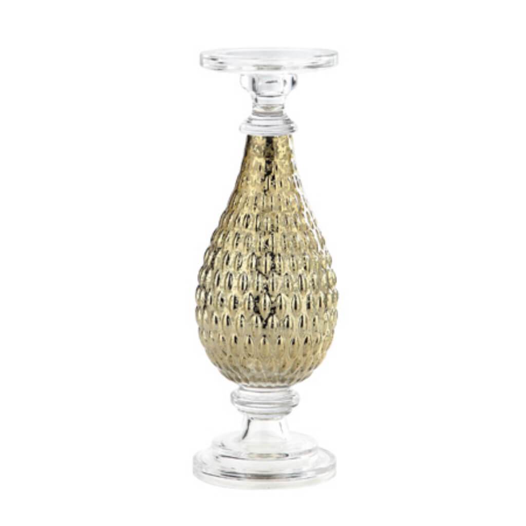 Candleholder H:14" D:4.5" Gold 