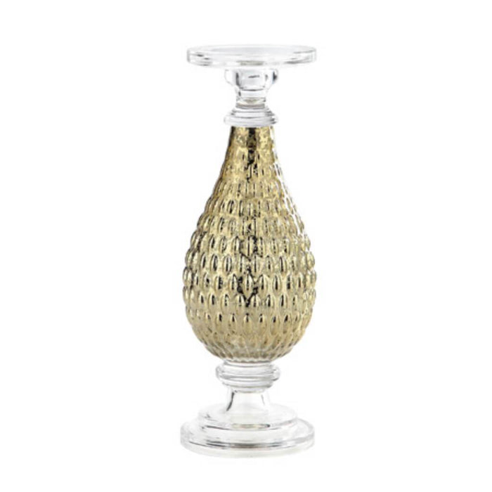 Candleholder H:14" D:4.5" Gold 