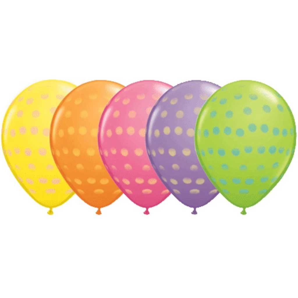 Latex Balloon Polka Dots 11in 