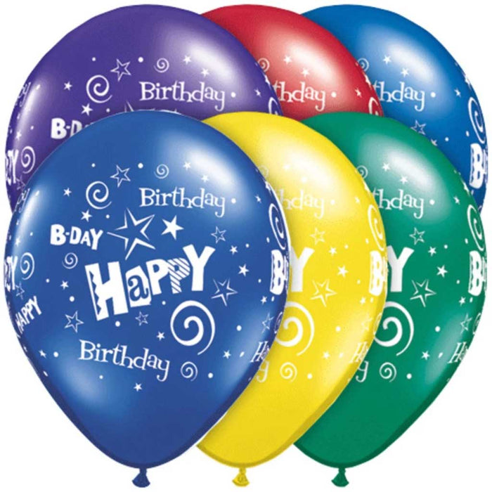 Birthday Stars & Swirl 11in 