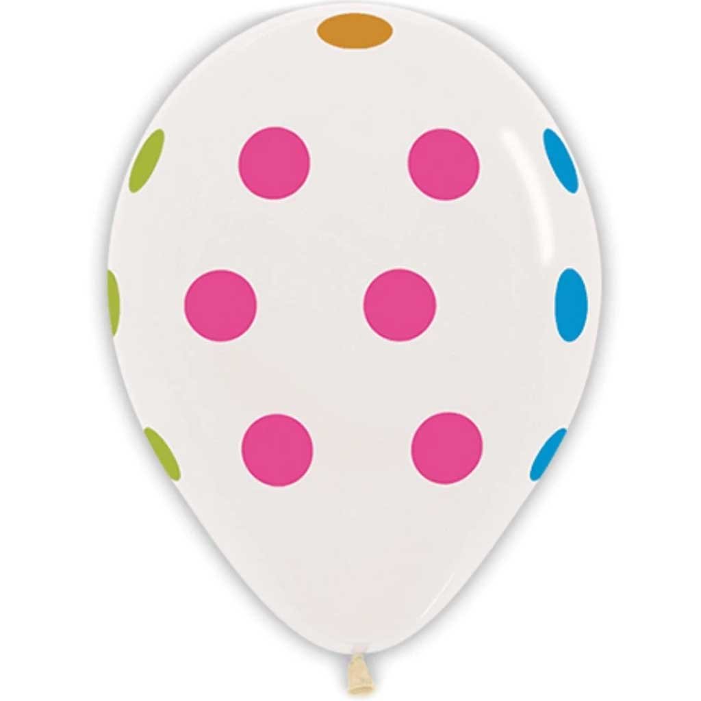 Neon Polka Dots Around 11in 