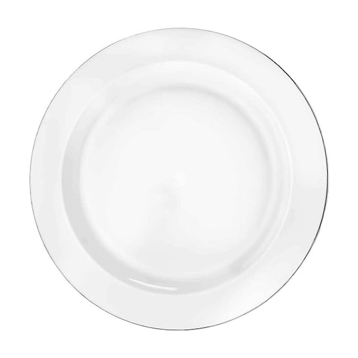 Lillian Silver Edge Round Plastic Plate 6.25in, 10ct