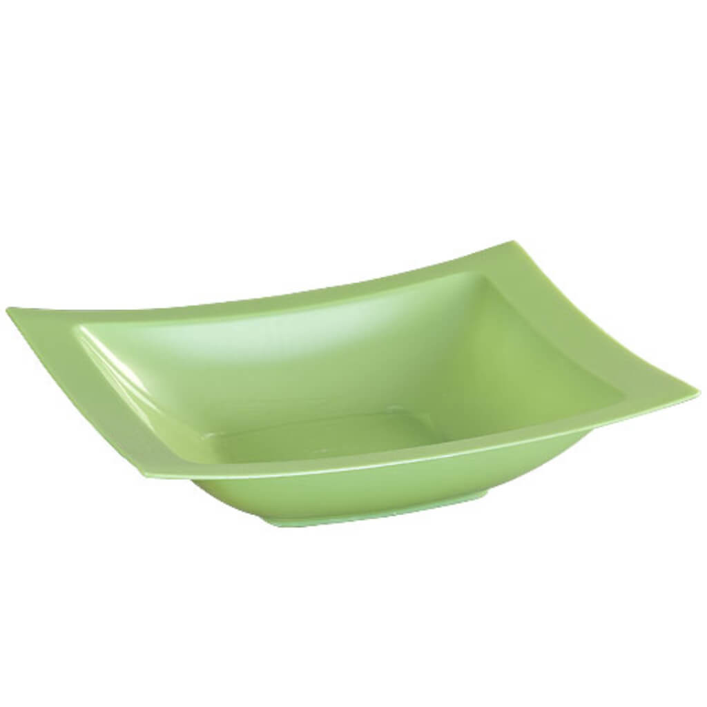 Rectangular Plastic Soup Bowls Pistachio 12oz 