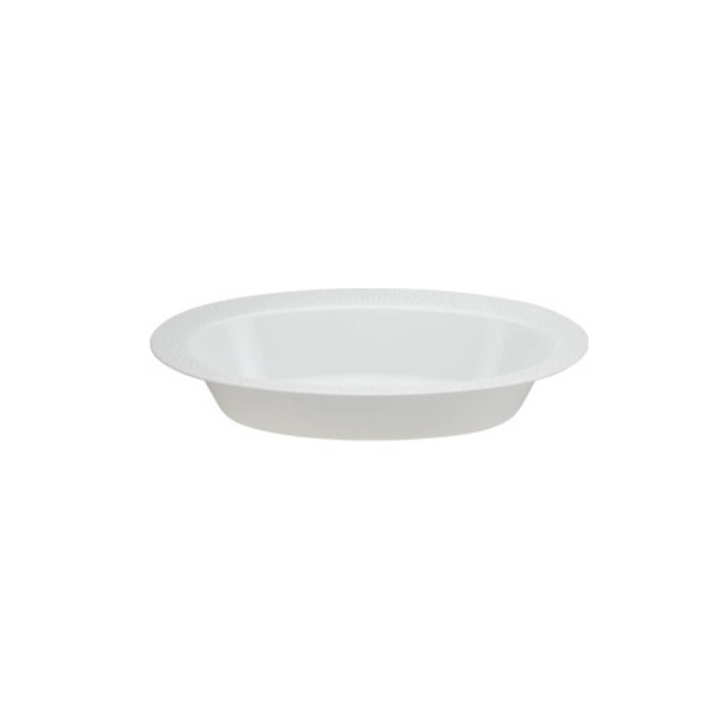 Pebbled Oval Bowl Pearl 15oz 10 Count 