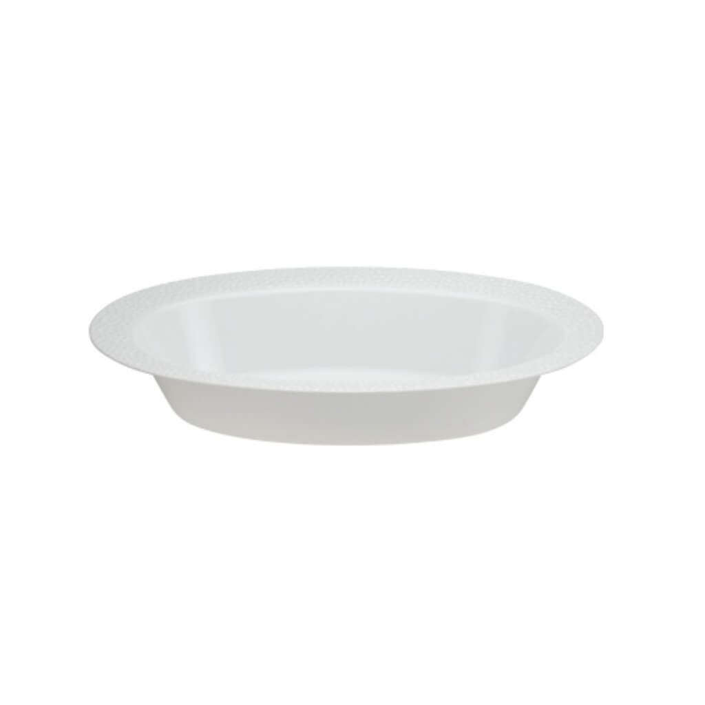 Pebbled Oval Bowl Pearl 32oz 3 Count 