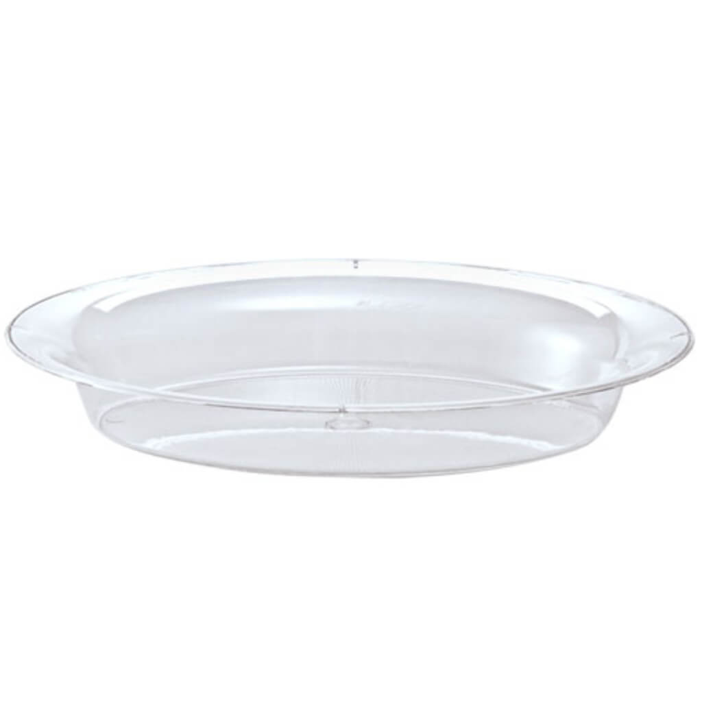 Oval Plastic Bowl 11&quot; x 16&quot; Clear 