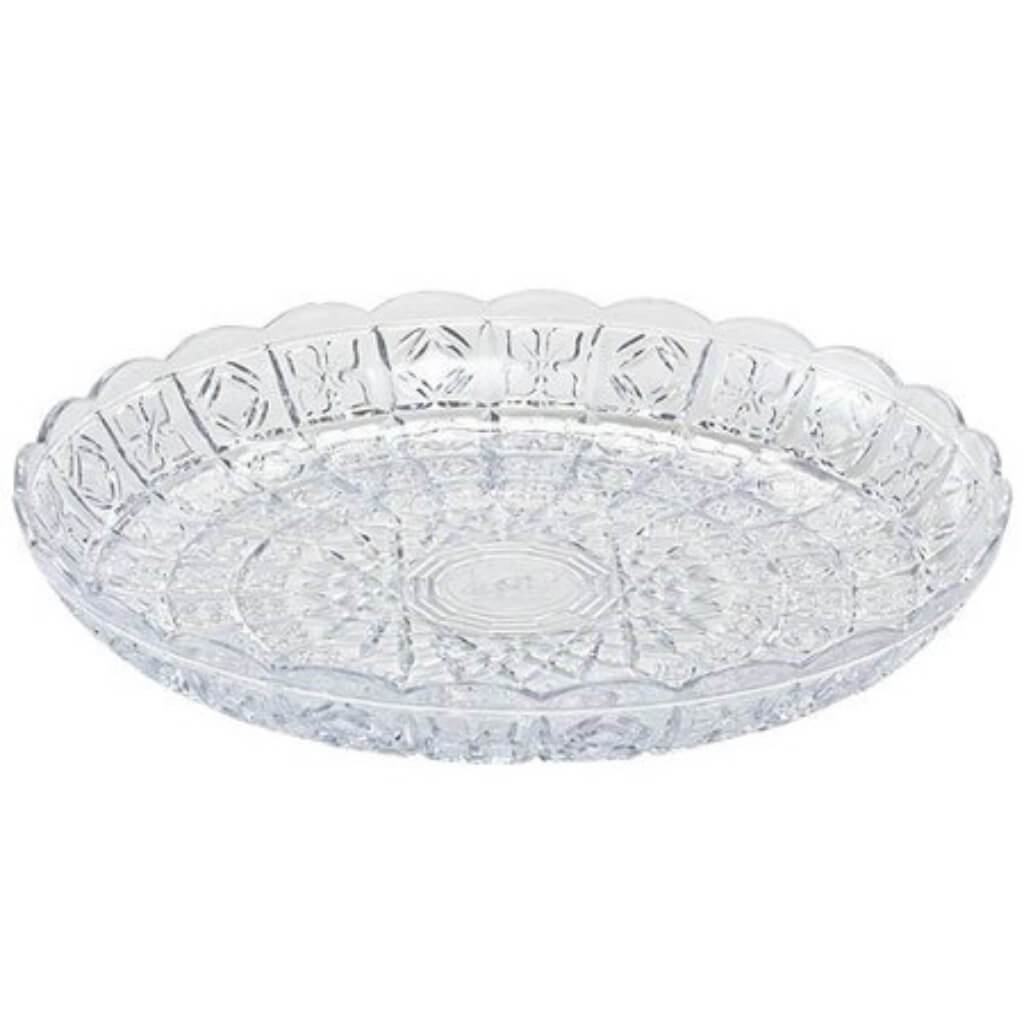 Crystal Cut Plastic Tray 11" Clear 