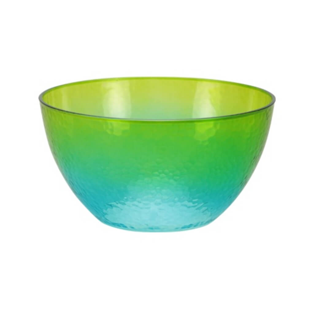 Neon Pebbled Plastic Bowl 60oz Blue Green 