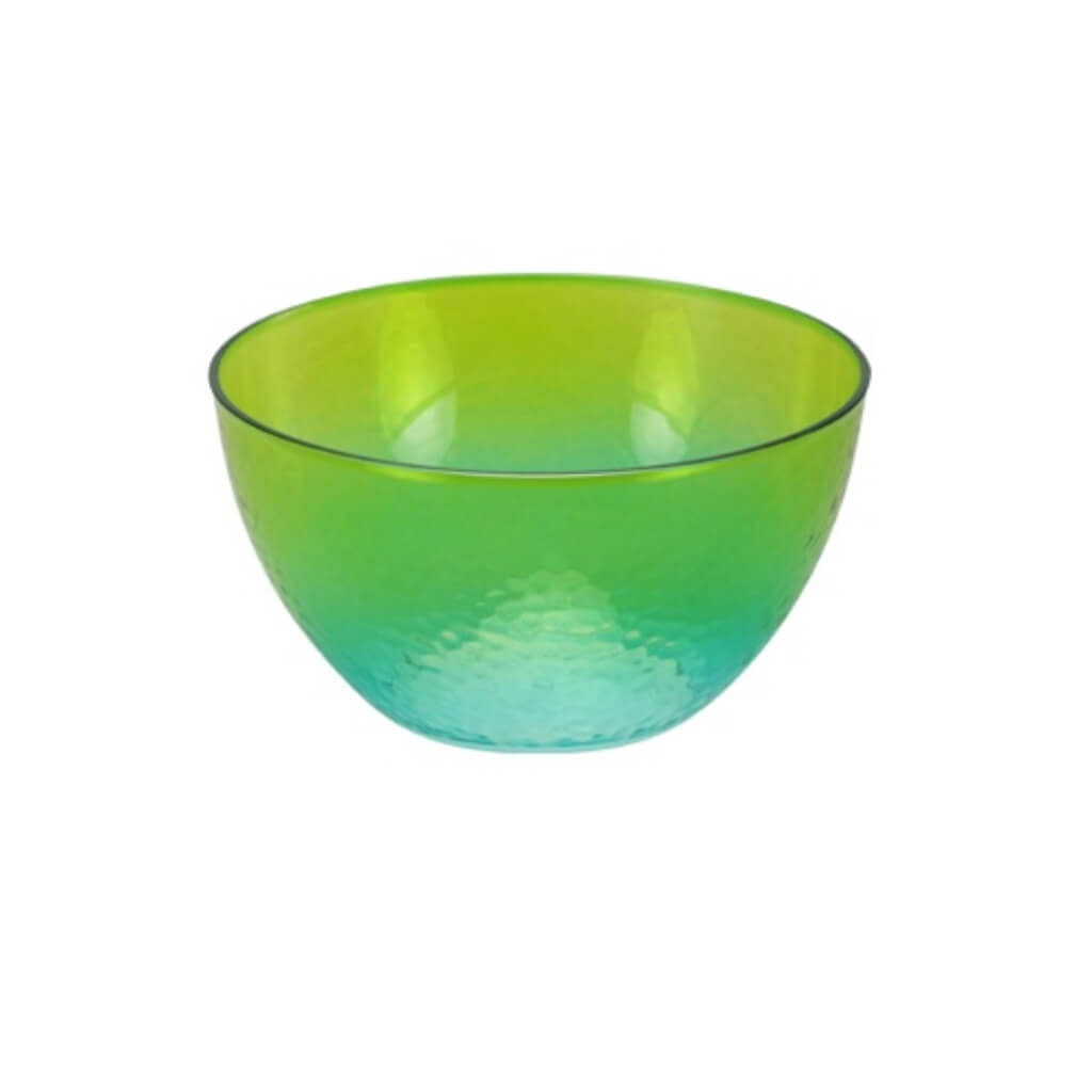 Neon Green Blue Pebbled Bowl, 30oz