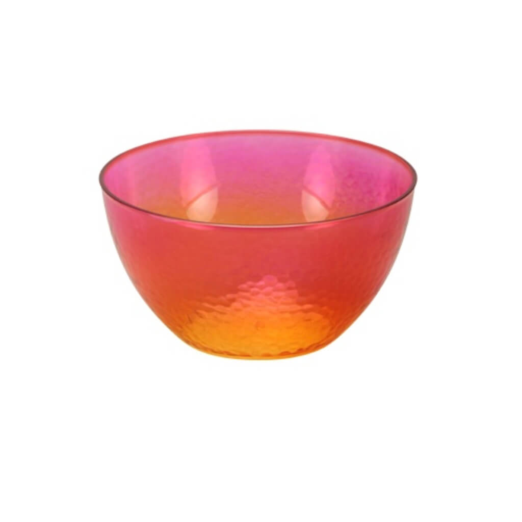 Neon Pebbled Plastic Bowl 30oz Pink Orange 