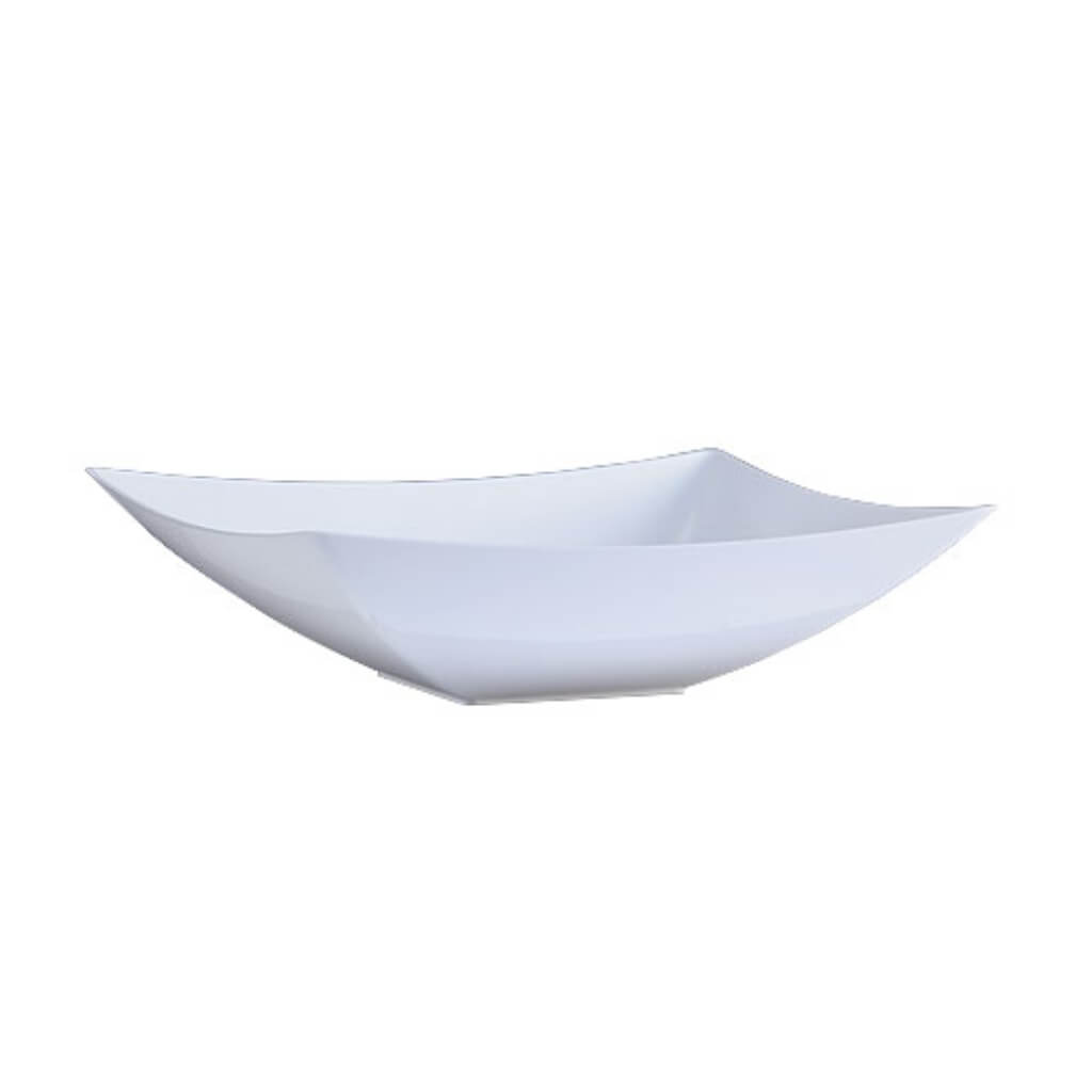 Rectangular Plastic Serving Bowl Pearl 64oz 