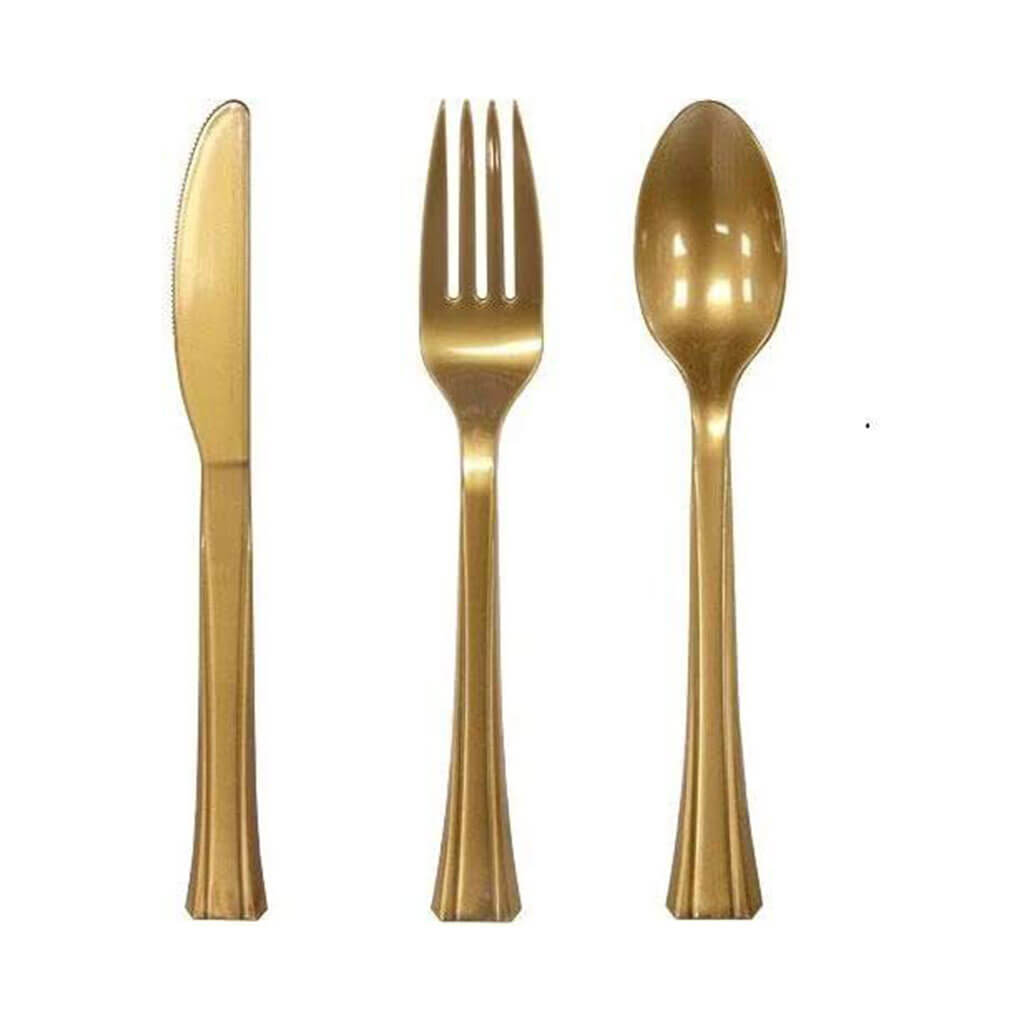 Lillian Gold Combo Cutlery, 24ct