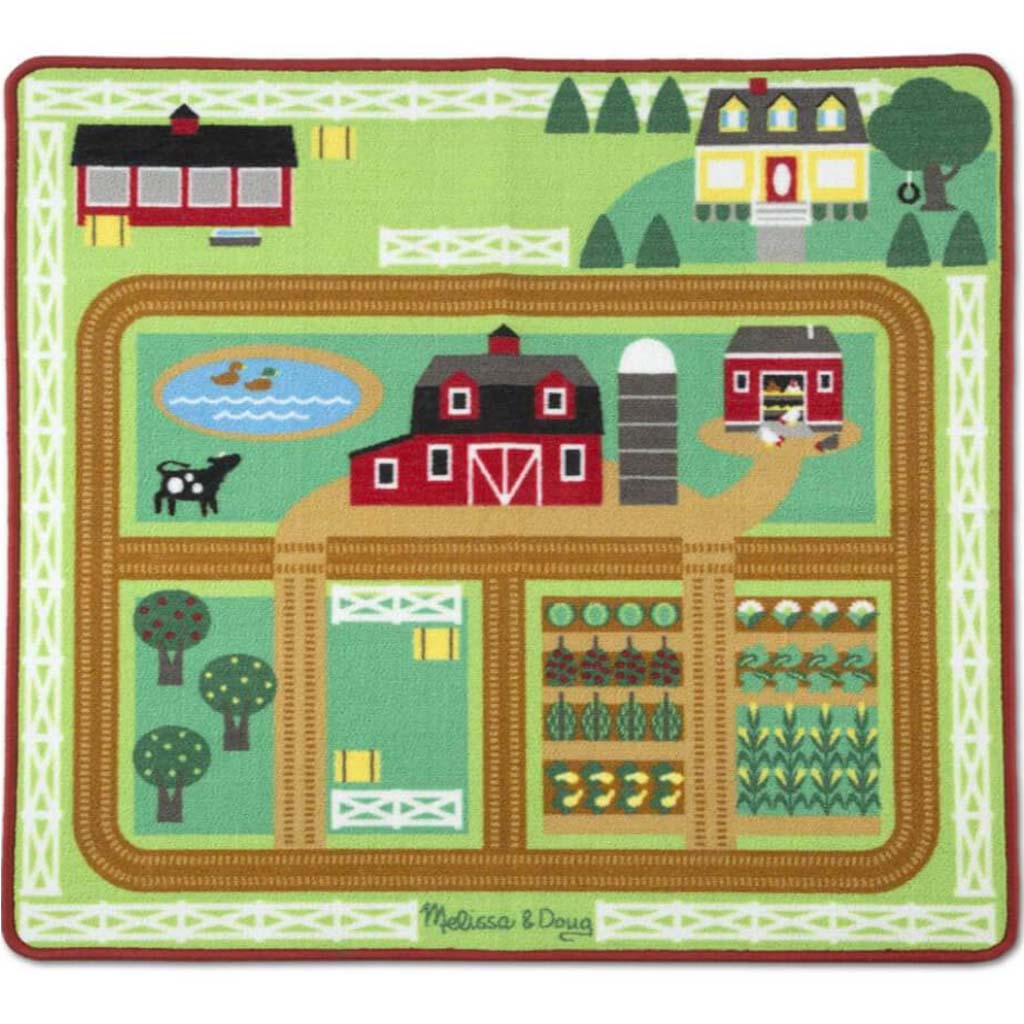 Round The Barnyard Farm Rug 