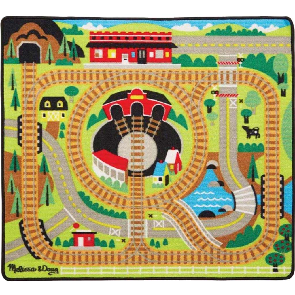 Round The Rails Train Rug 