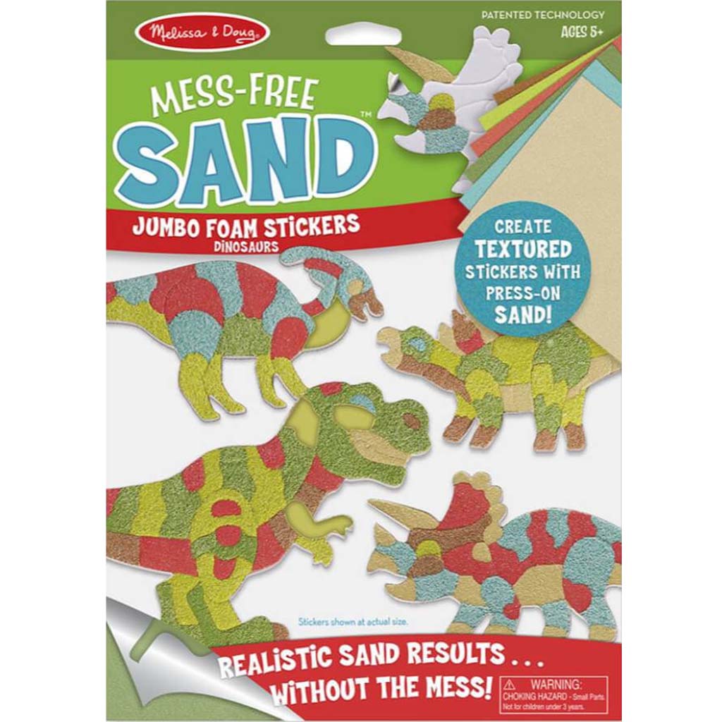 Mess-Free Sand Jumbo Foam Stickers - Dinosaurs 