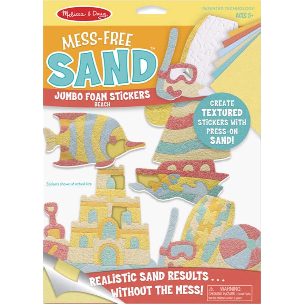 Mess-Free Sand Jumbo Foam Stickers - Beach 