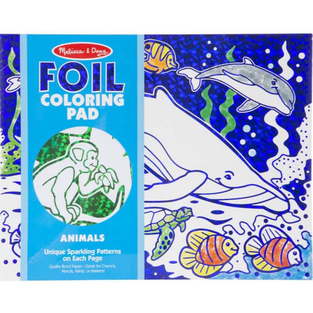 FOIL COLORING PAD ANIMALS 