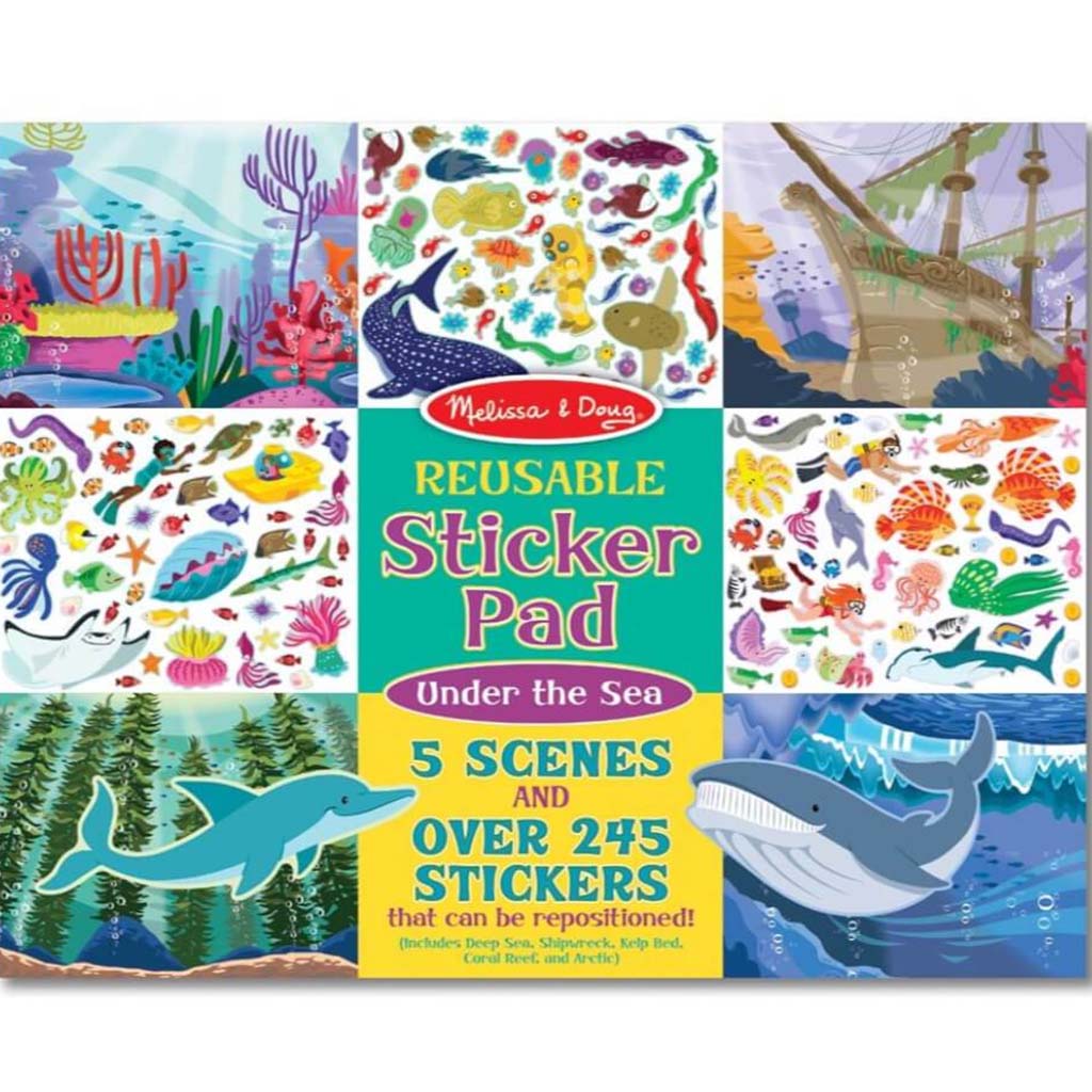 REUSABLE STICKER PAD UNDER THE SEA 