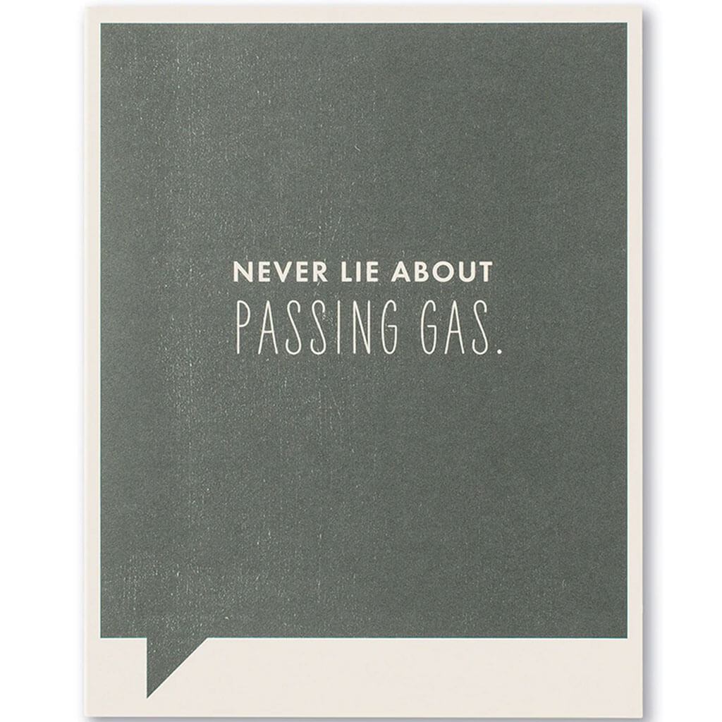 Never Lie About Passing Gas, Farnk &amp; Funny Card