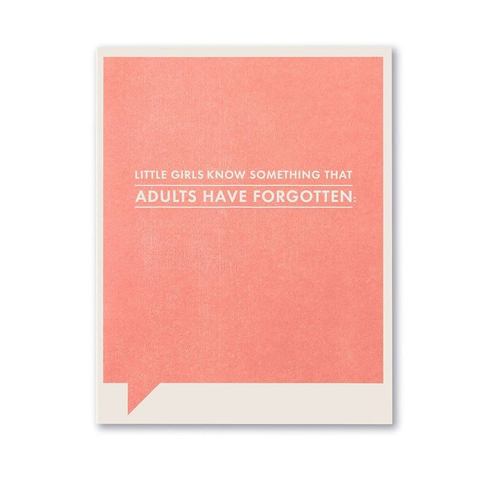 Little Girls Know Something That, Farnk & Funny Card
