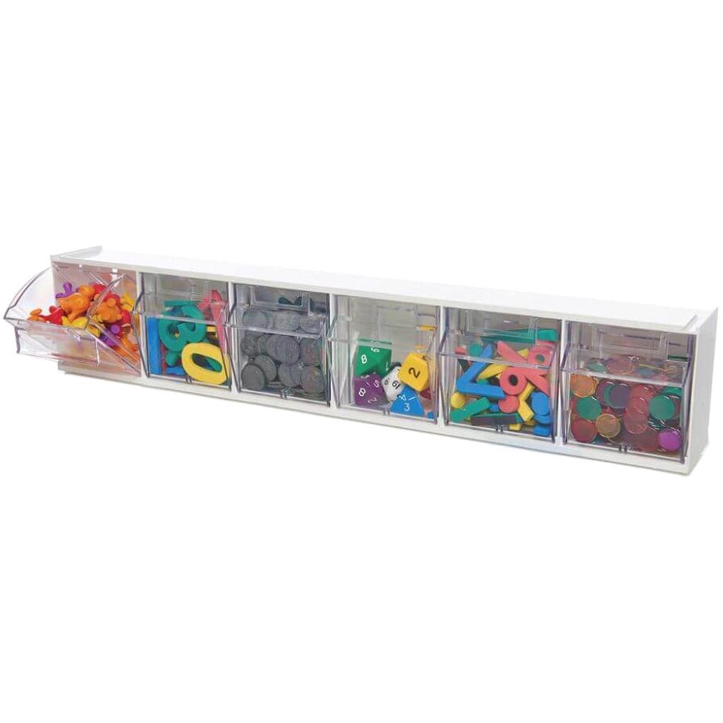 INTERLOCKING CRAFT STORAGE TILT ORGANIZER 6 BINS