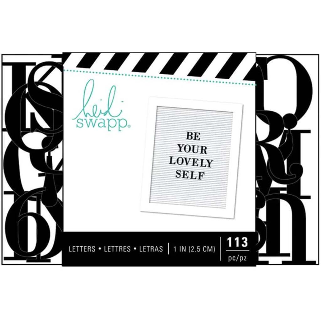 LETTERBOARD SERIF BLACK 1IN 