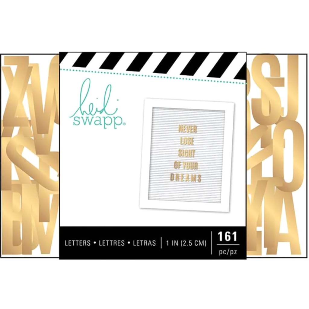 LETTERBOARD SANS SERIF GOLD 1IN 