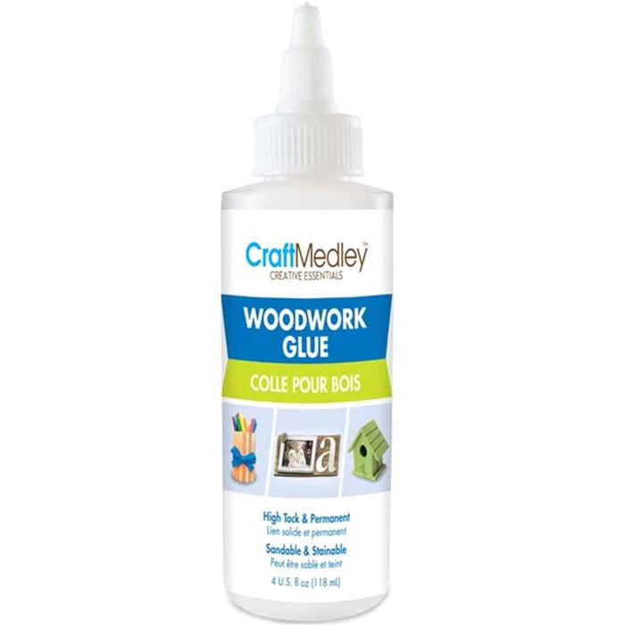 CRAFT MEDLEY GLUE:4OZ WOODWORK GLUE HIGH TACK SANDABLE/STAIN 