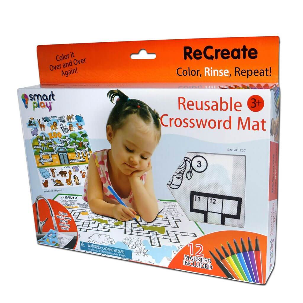 Recreate Reusable Coloring Crossword Puzzle Mat At The Zoo 