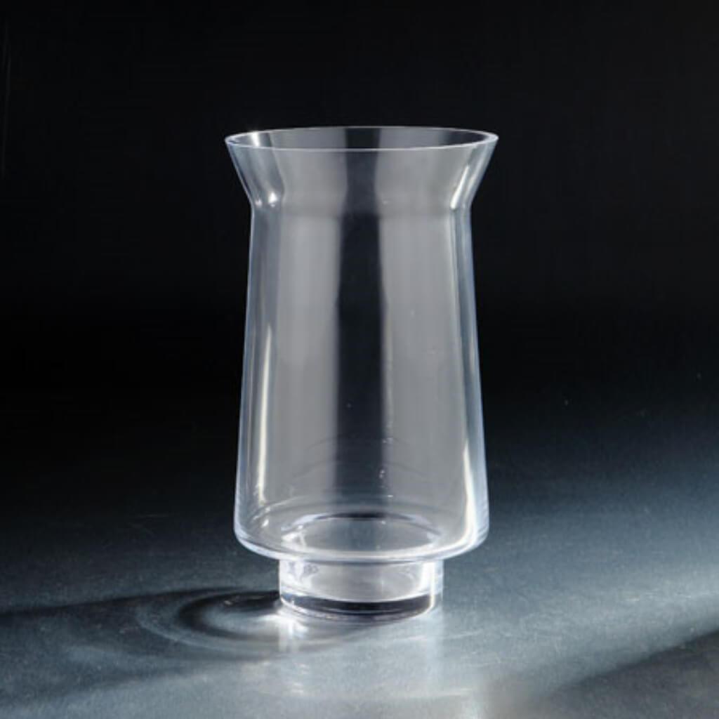 Clear Hurricane Candleholder H:12&quot; D:7&quot; 