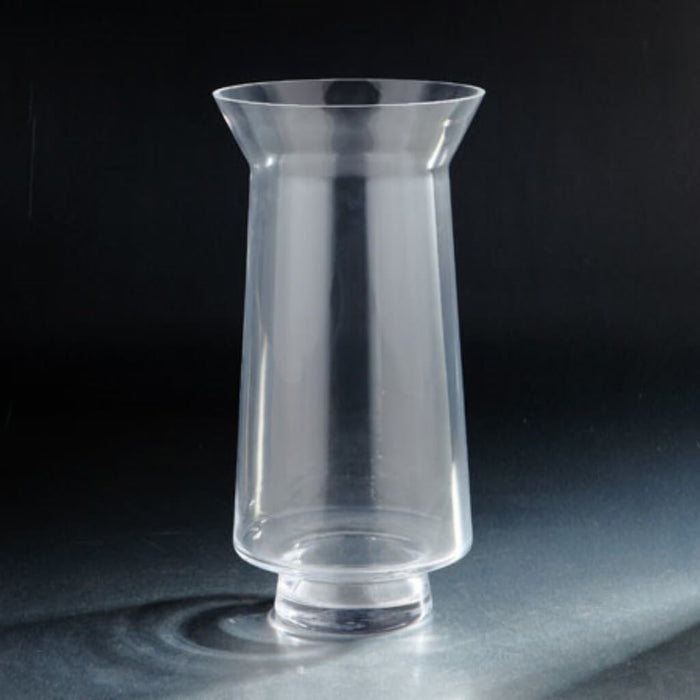 Clear Hurricane Candleholder H:16" D:8" 