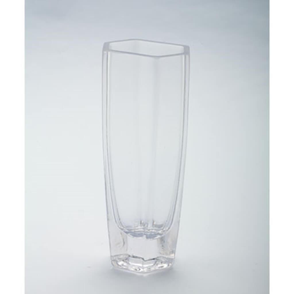 Clear Hexagon Vase L:3.5&quot;W:2.5&quot;H:8&quot; 