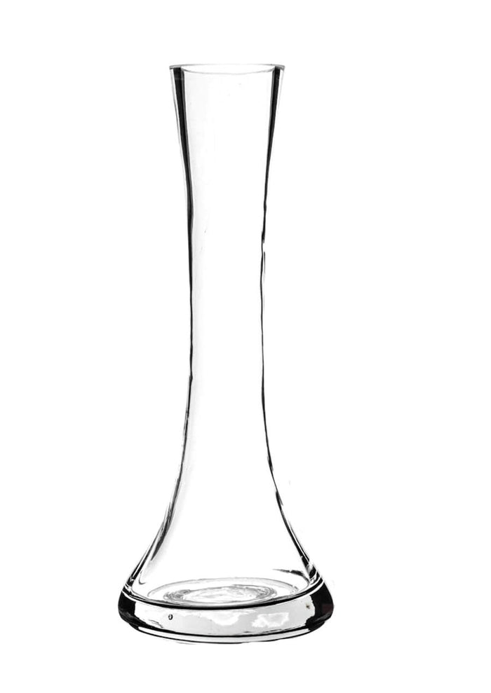 Clear Small Round Bud Glass Vase 3.25" x 7.75" 