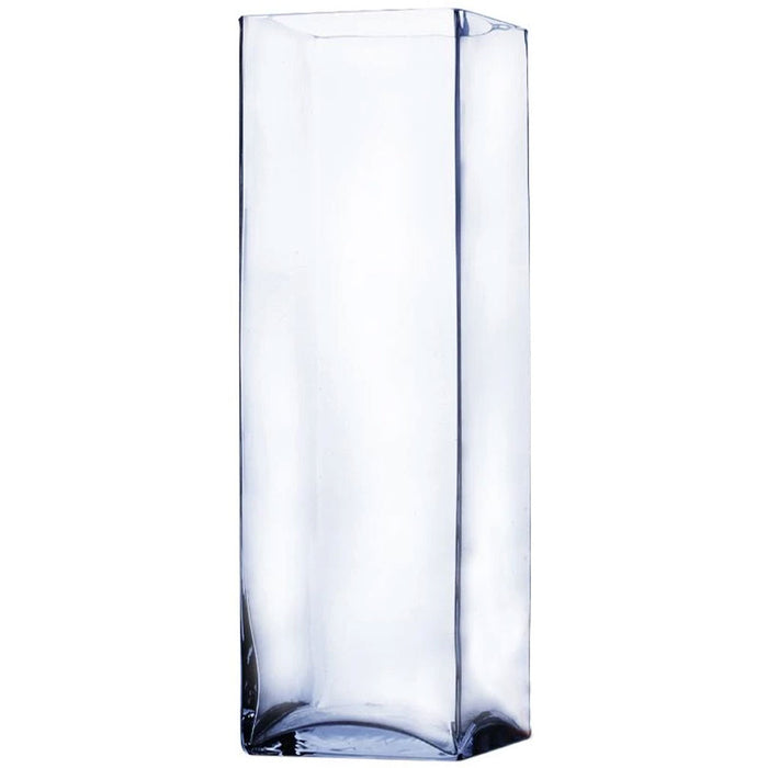 Clear Block Glass Vase 5" x 20" 
