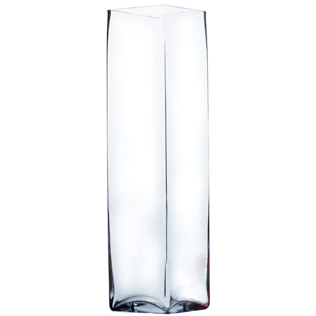 Clear Block Glass Vase 5&quot; x 23&quot; 