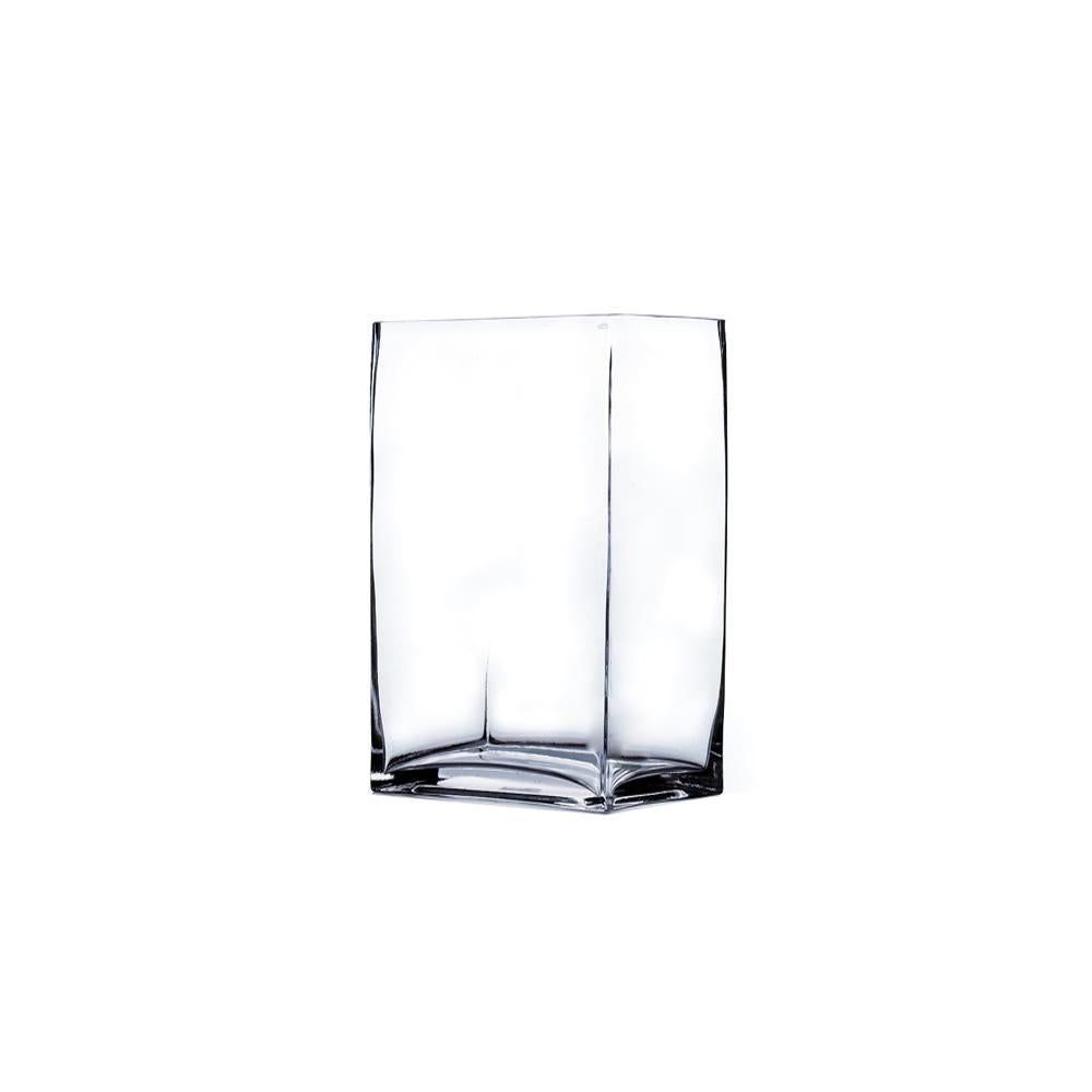 Clear Rectangle Block Glass Vase 3&quot; x 4&quot; x 7&quot; 