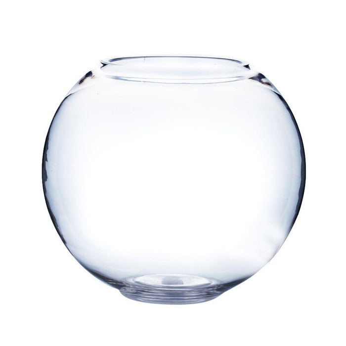 Clear Bubble Bowl Glass Vase 6" x 4.50" 
